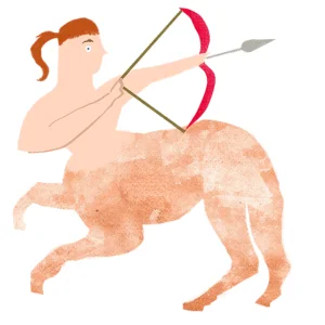 弓矢を構えたケンタウロスのイラスト