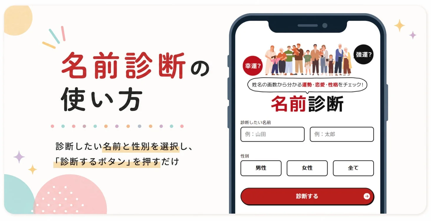 名前診断の使い方
