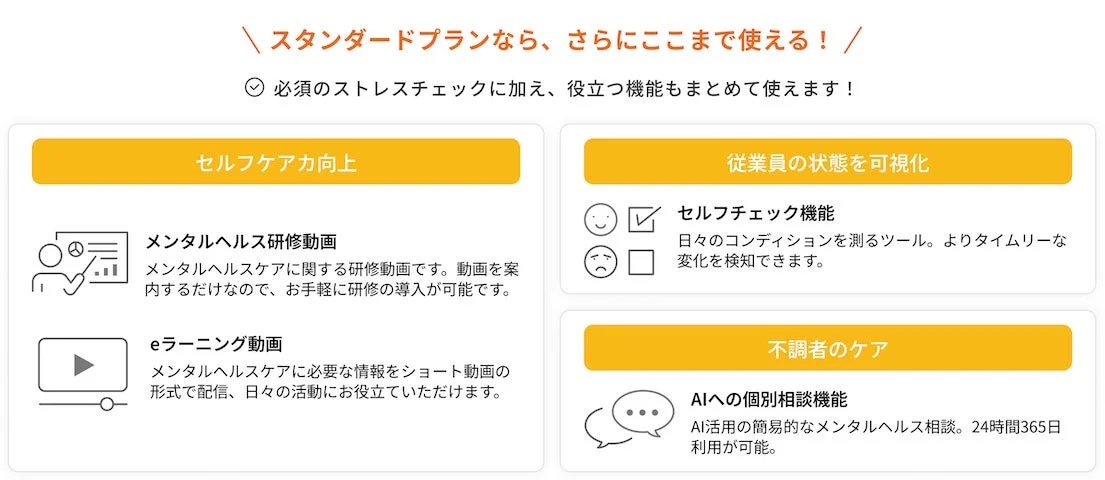 スタンダードプランの機能紹介
