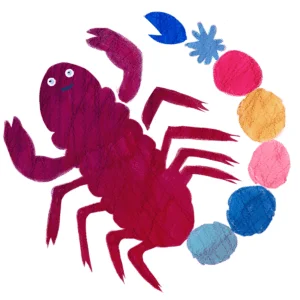 デフォルメされた紫色のサソリのイラスト